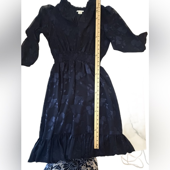 Soshanna Midnight Blue Floral Lace Dress - Picture 10 of 10